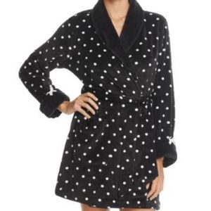 Kate Spade Plush Polka Dot Short Robe Size XS/S